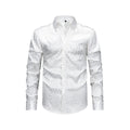 White Leopard pattern Button Down Satin Shirt  