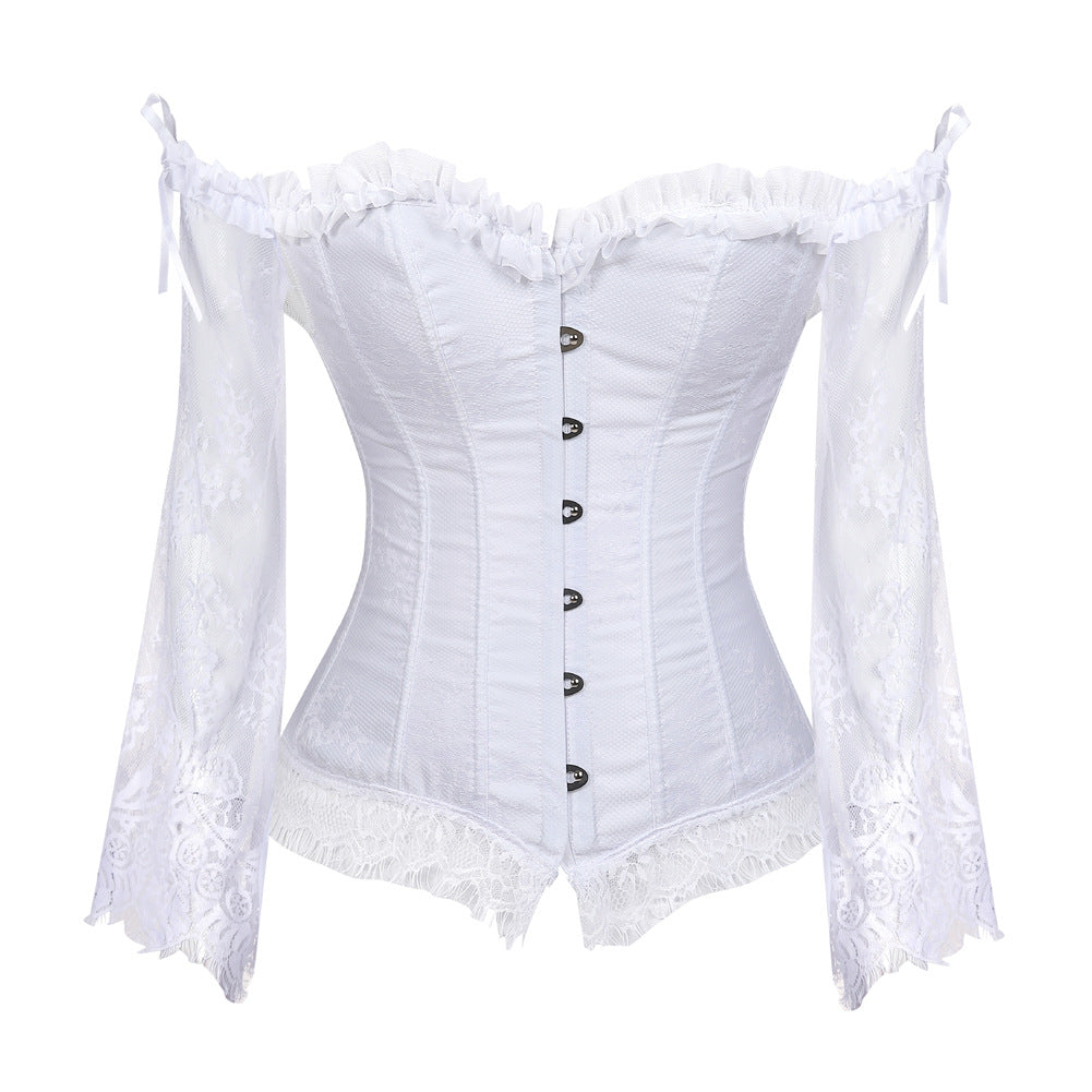 Indulge in the ultimate seduction with our Luxury Women's Chic Summer Sheer Sleeve Corset. Made from the finest materials, this corset features sheer sleeves and a figure-hugging design that will accentuate your curves and leave you feeling empowered and irresistible. 