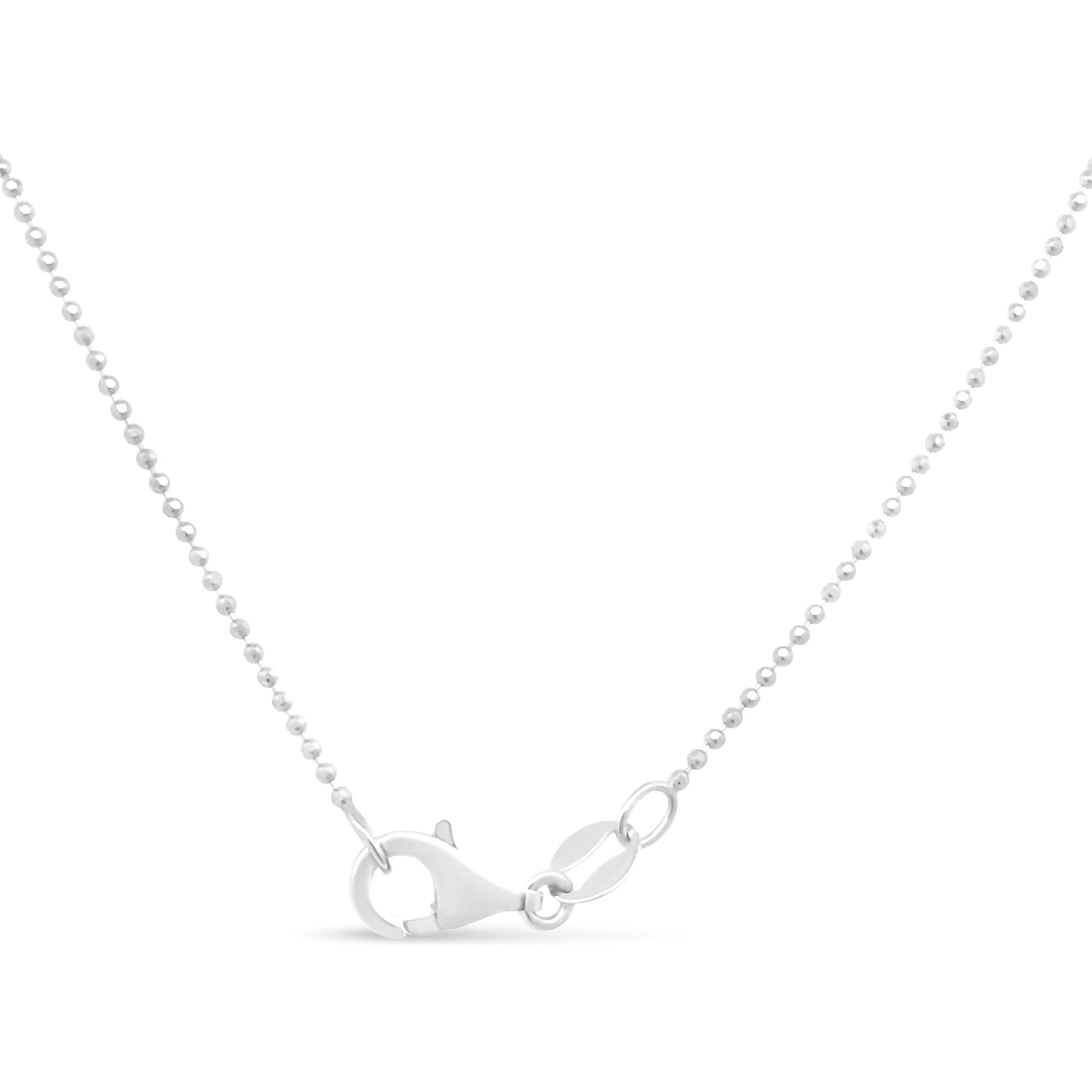 .925 Sterling Silver 0.7mm Slim and Dainty Unisex 18 Inch Ball Bead Chain Necklace