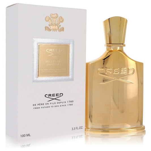 Milleesime Imperial by Creed is a true masterpiece that captures the essence of royalty and nobility. The top notes of Imperial Millesime Imperial Cologne are a refreshing blend of zesty bergamot and mandarin, creating a burst of citrus freshness. As the fragrance settles, the heart notes of sea salt and iris add a touch of aquatic and floral tones, evoking a sense of the ocean breeze and the beauty of nature.