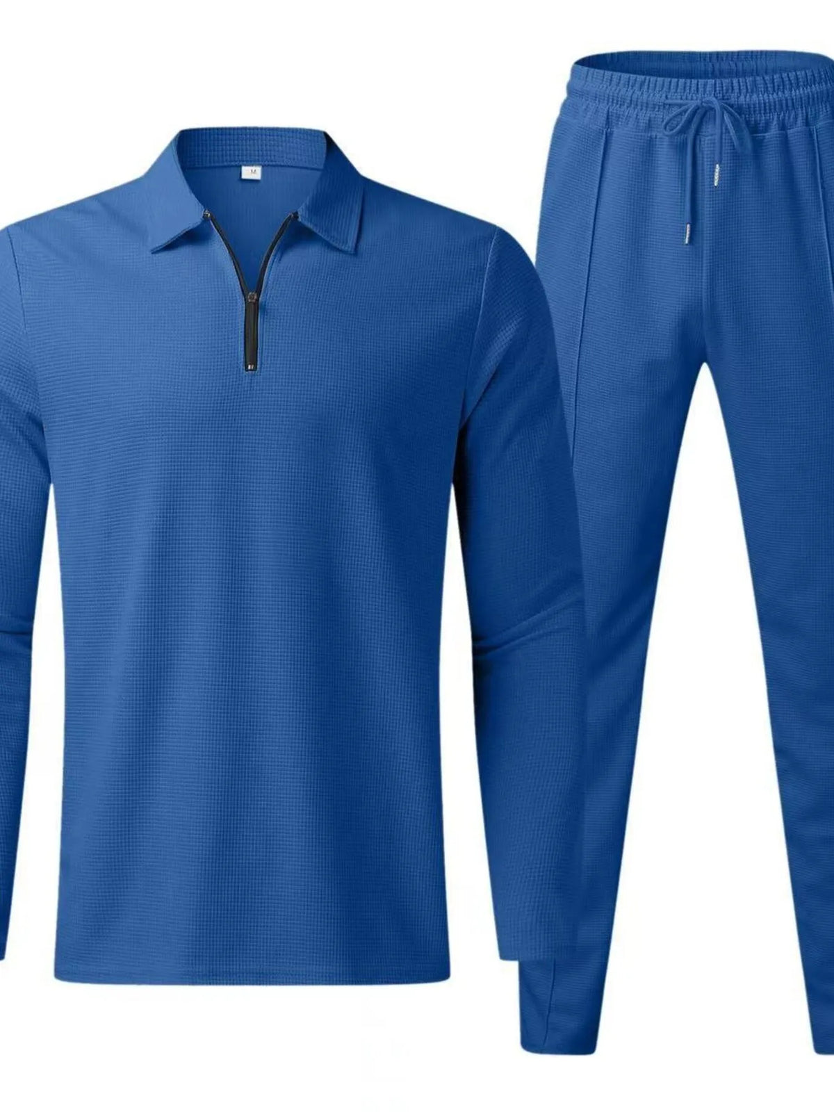 Men's blue Casual Lounge Wear Top and Pants Set 