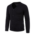 Men's Classic V-Neck Button Knit black Cardigan