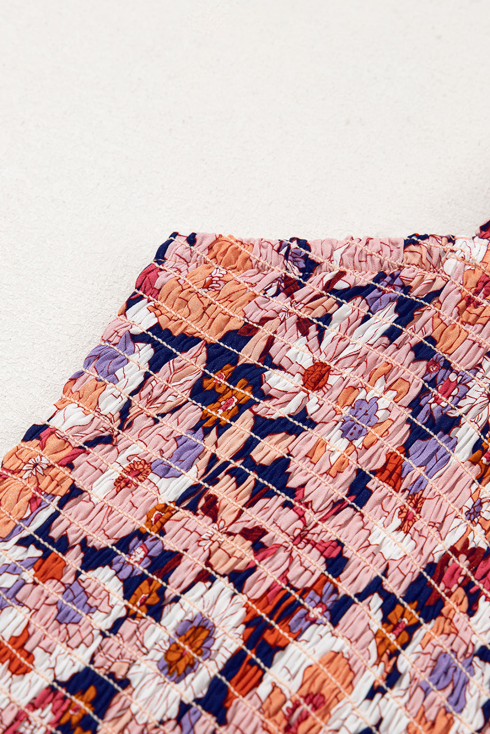 Multicolored woven fabric on a white background