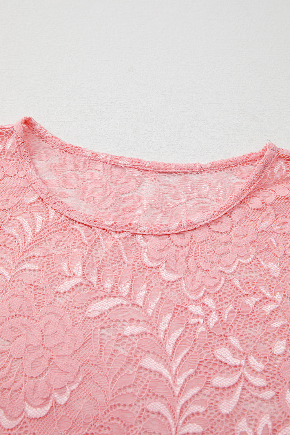Lace Bloom: Blossom Floral Lace Sheer Long Sleeve Top