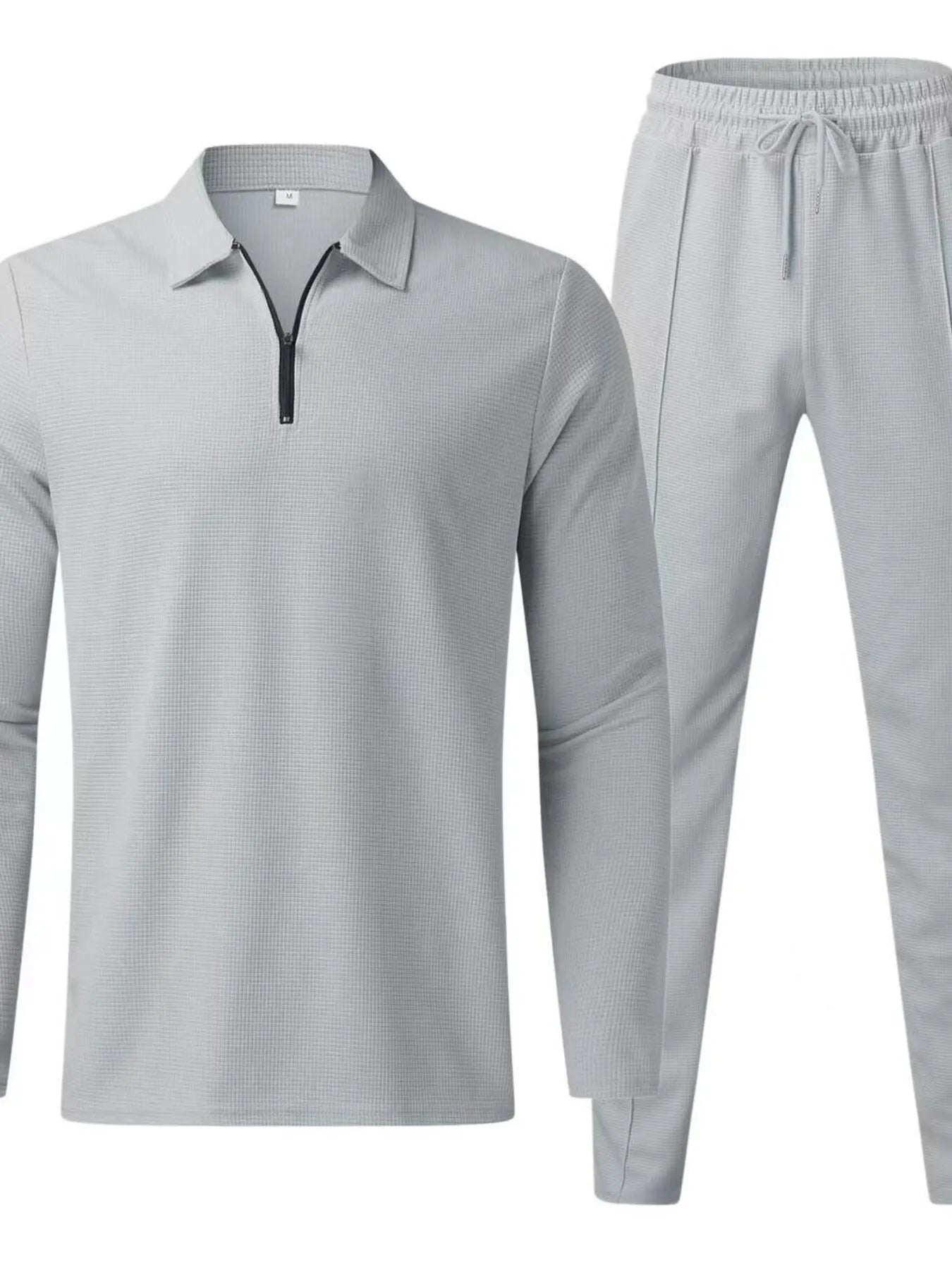 Men's light grey Casual Lounge Wear Top and Pants Set 