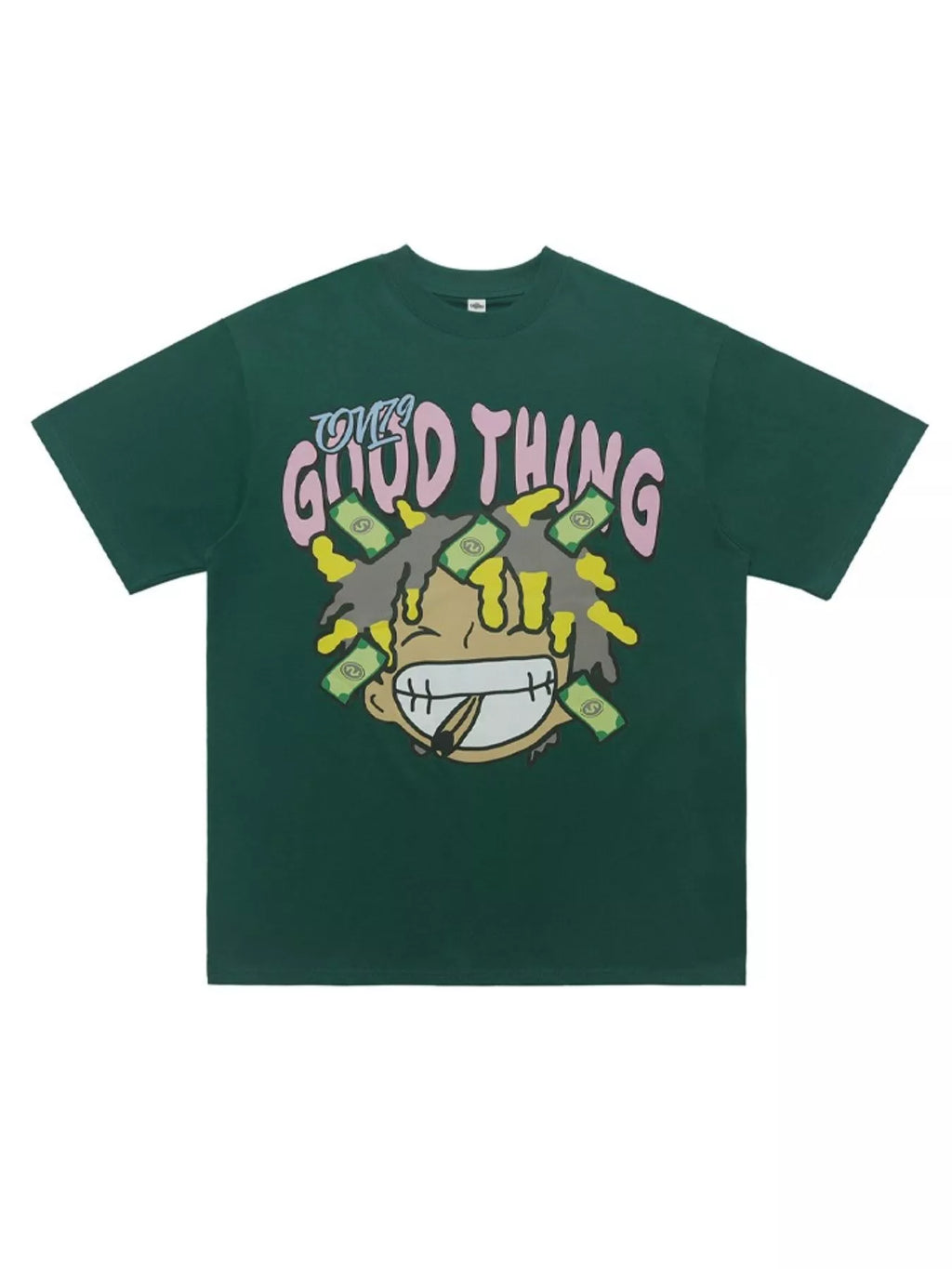  a green fierceguy "Good Thing" graphic t-shirt