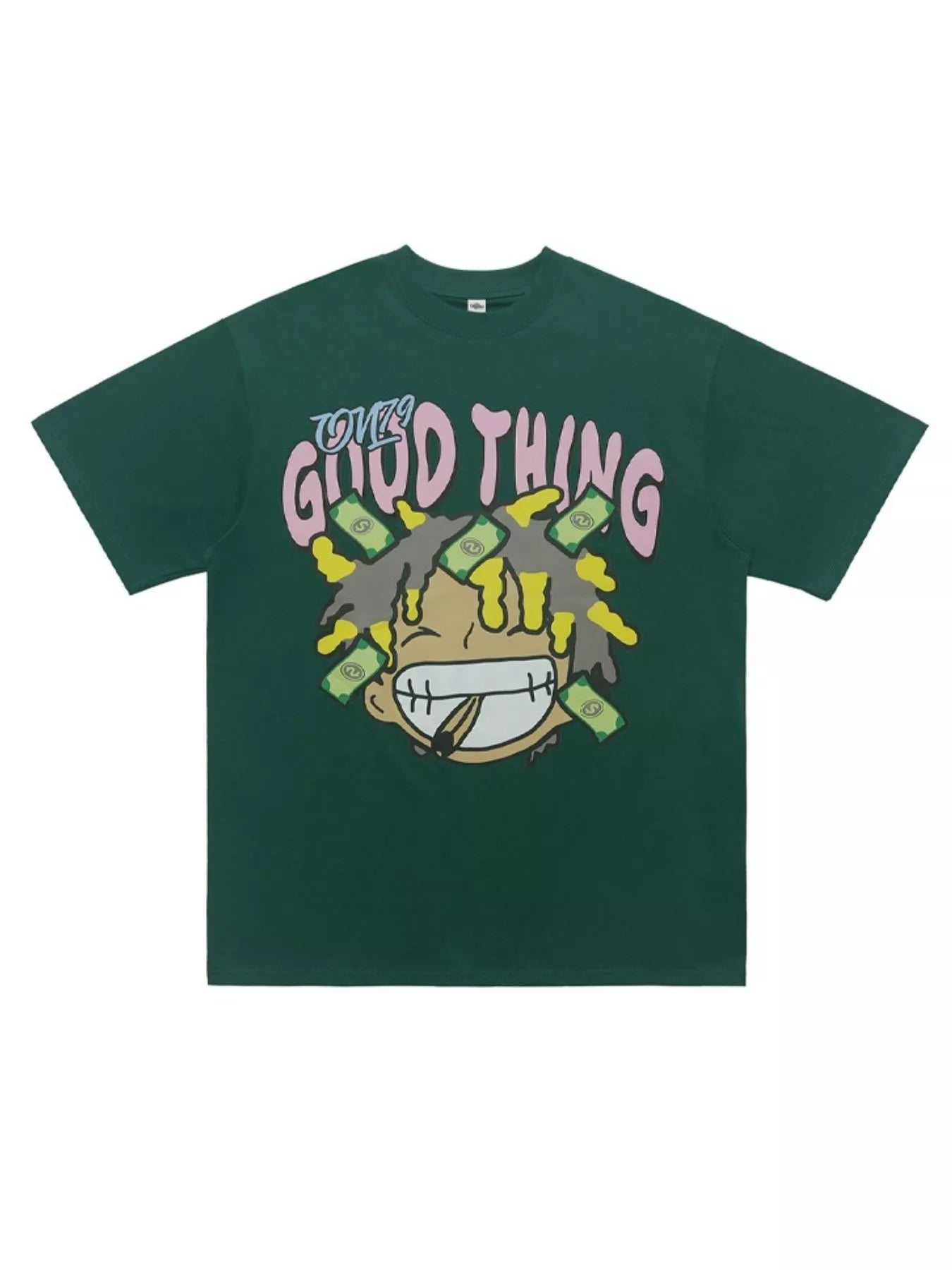  a green fierceguy "Good Thing" graphic t-shirt