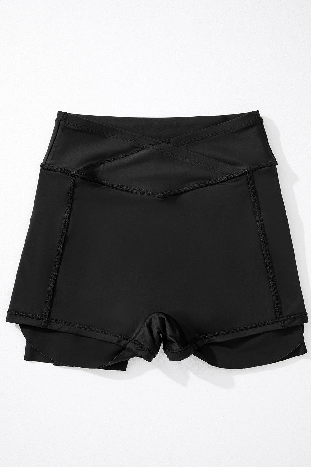 Black shorts on a white background