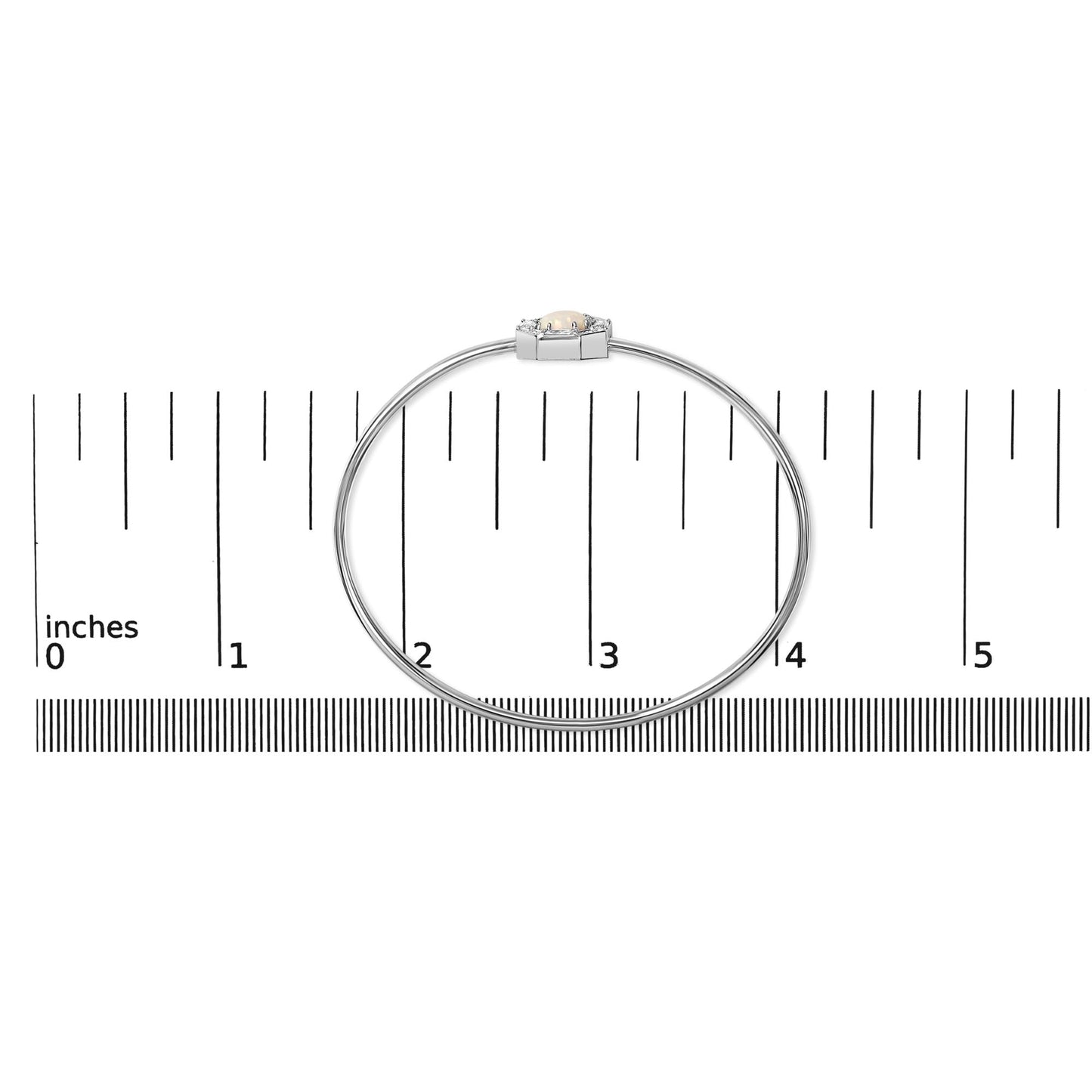 Sterling Silver Opal Bangle: Embrace Celestial Elegance