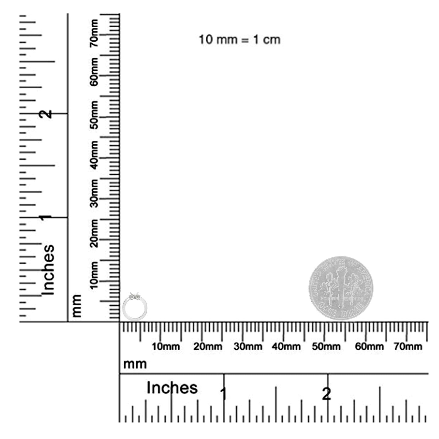 .925 Sterling Silver 1/10 Cttw Diamond Miracle-Set 2 Stone 'Together Forever' Open Circle 18in Box Chain Pendant Necklace (I-J Color, I2-I3 Clarity)