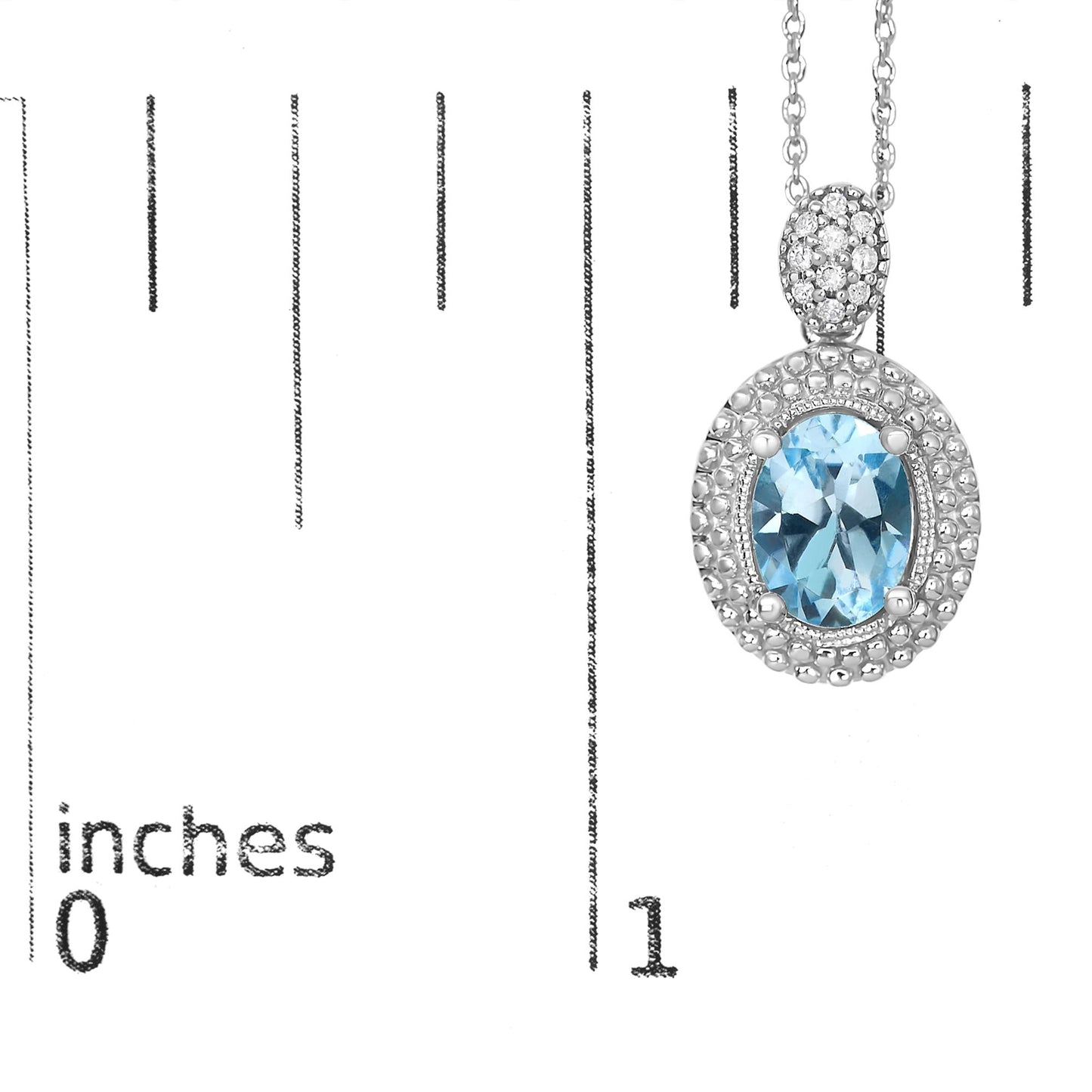 Timeless Elegance in .925 Sterling Silver: Captivating Ocean-Hued Topaz