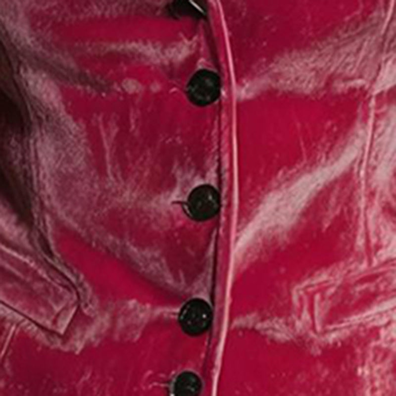 Velvet Nomad: Bohemian V-Neck Button-Down Sleeveless Vest for Effortless Layering