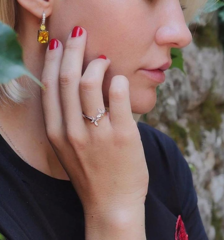 Sterling Silver Open Butterfly Ring