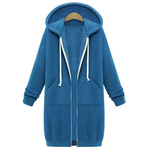 Cozy Hooded Fleece Jacket: Long-Sleeve Layering Essential in Vibrant Hues