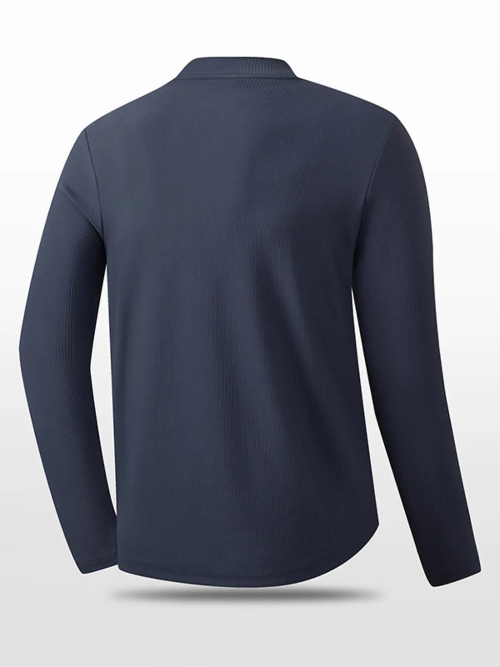 Men's Active Long Sleeve Navy Blue T-shirt  back view