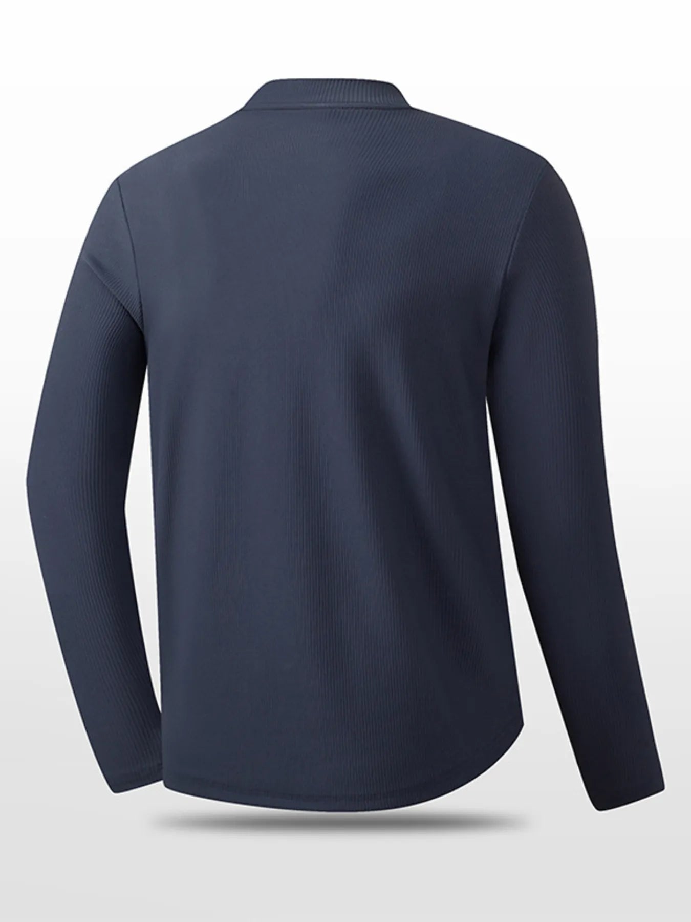 Men's Active Long Sleeve Navy Blue T-shirt  back view
