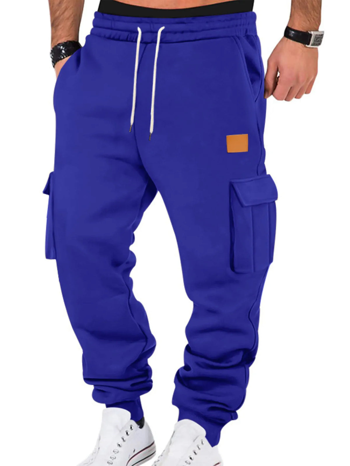 Men's royal blue Drawstring Street Wear Jogger Pants 
