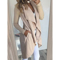 Sleek Silhouette: Polo Collar Slim Fit Long Trench Coat in Timeless Hues