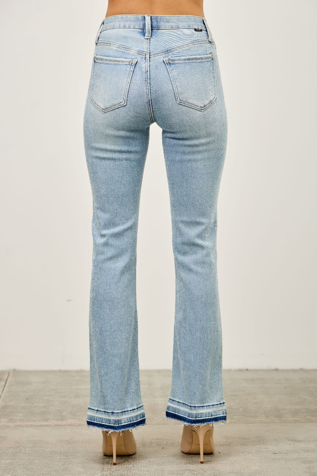 Light blue jeans back view