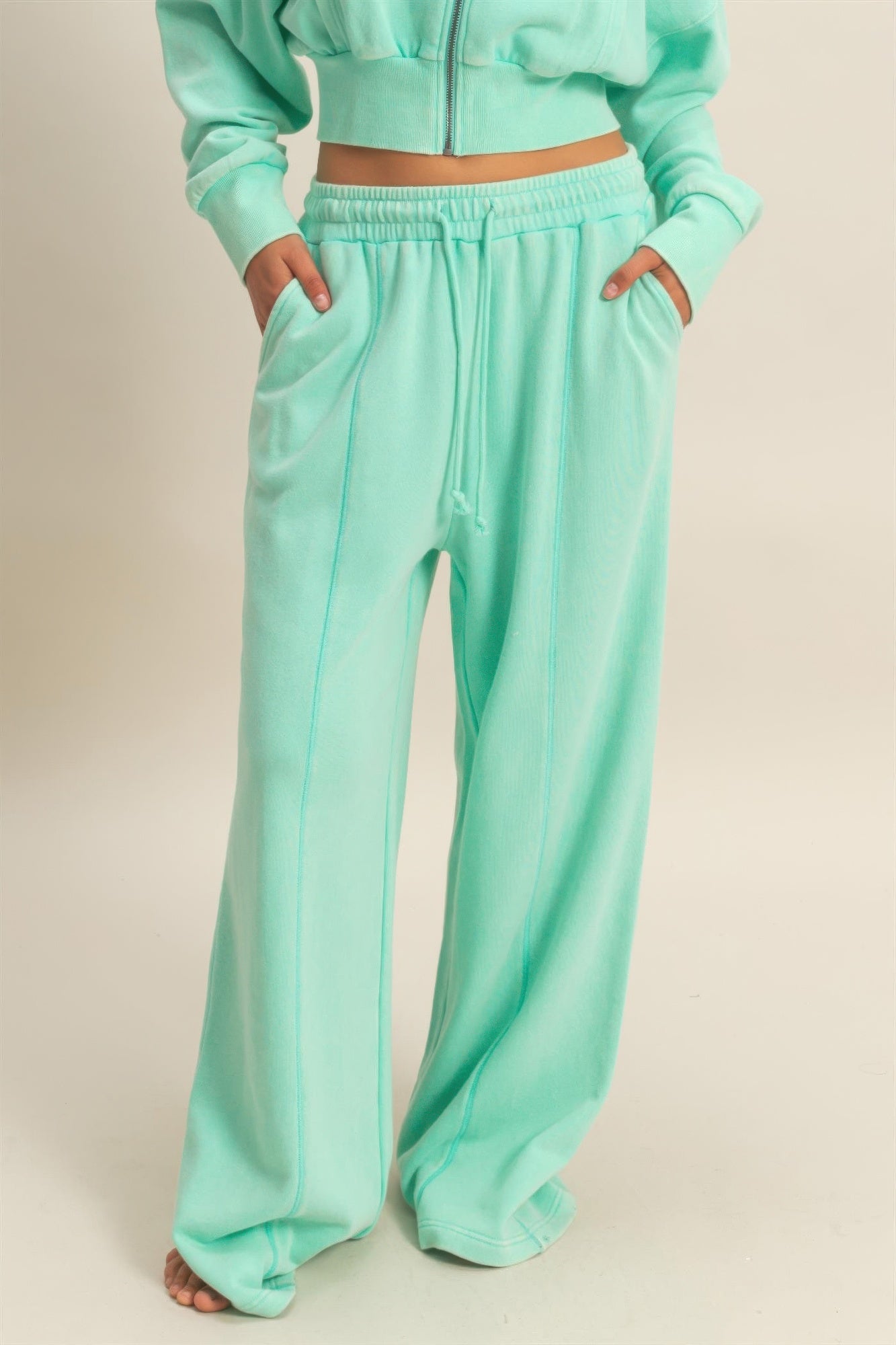Mint green jogger pants 