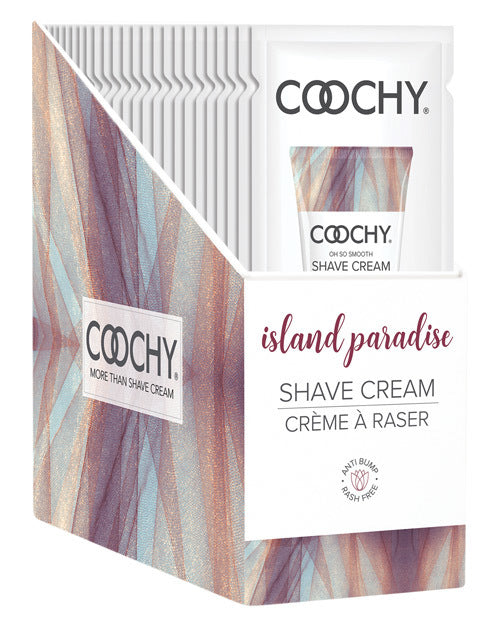 Coochy shave cream island paradise foil 15 ml 24pc display