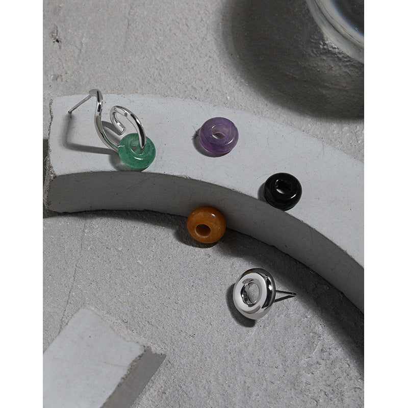 Interchangeable Geometry Natural Agate Circles