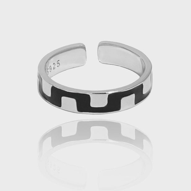 Irregular Wave 925 Sterling Silver Ring