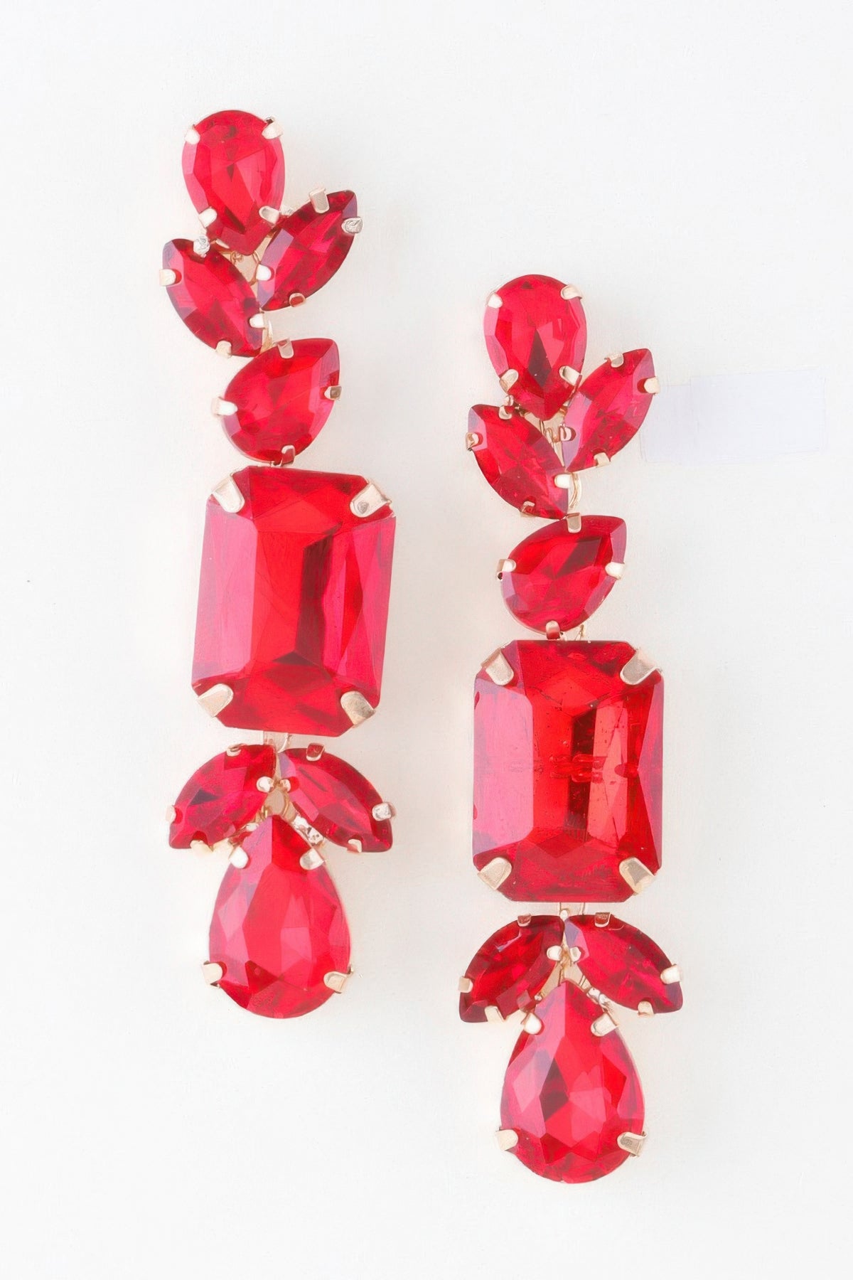 Elegant red Rhinestone Dangle Drop Earrings