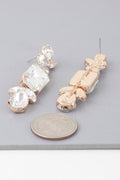 Elegant clear gold Rhinestone Dangle Drop Earrings