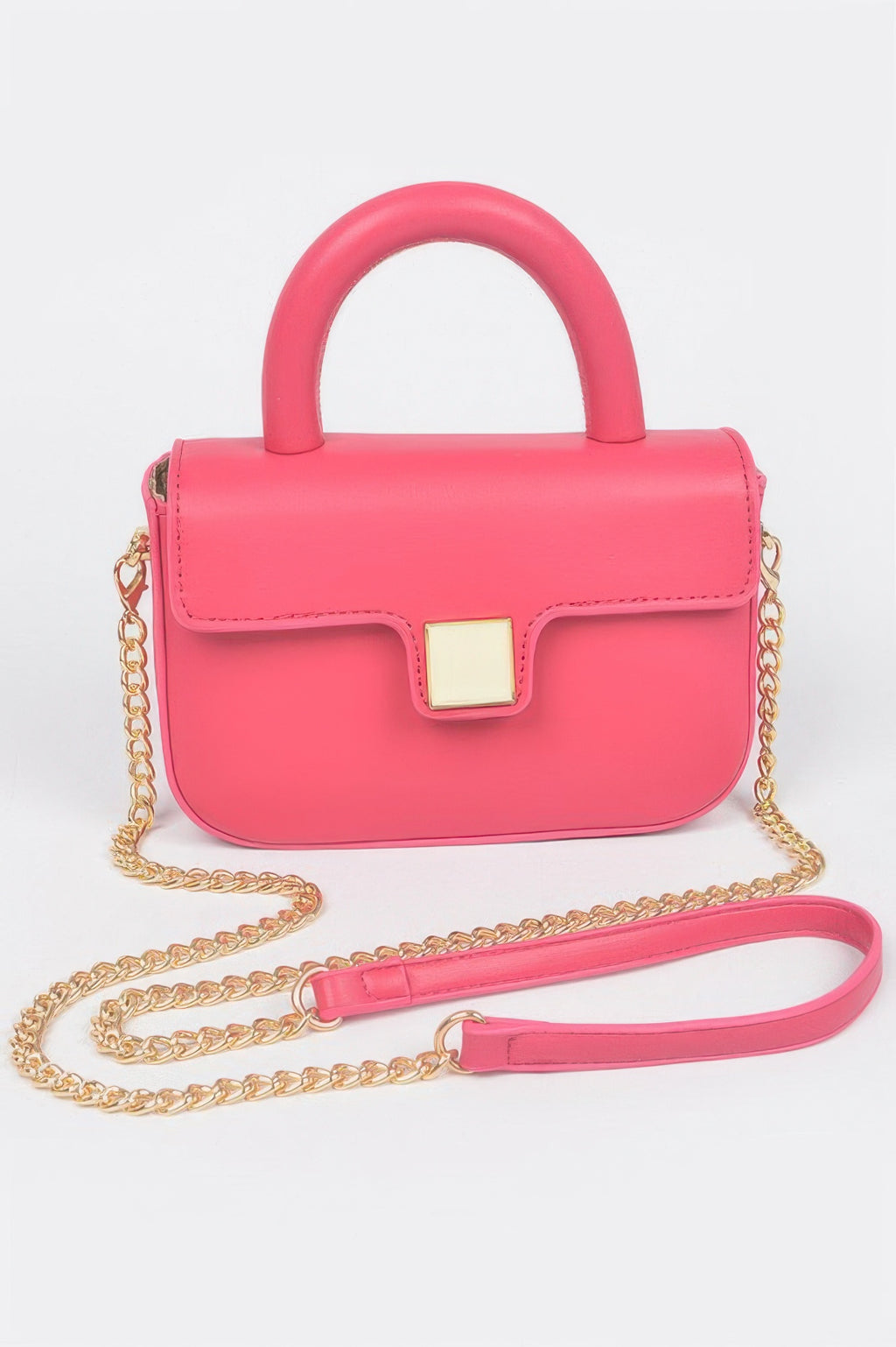 Chic Mini Flap fuschia pink Crossbody Bag