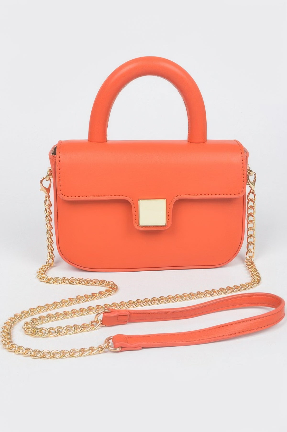 Chic Mini Flap bright orange Crossbody Bag