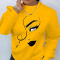 This Women's Chic Printed Crew Neck Sweatshirt is crafted with luxurious materials, featuring a soft, lightweight feel and a classic crew neckline. A stylish allover printed pattern oozes sophistication and timeless chic, making it the perfect piece to add a touch of elegance to your look.