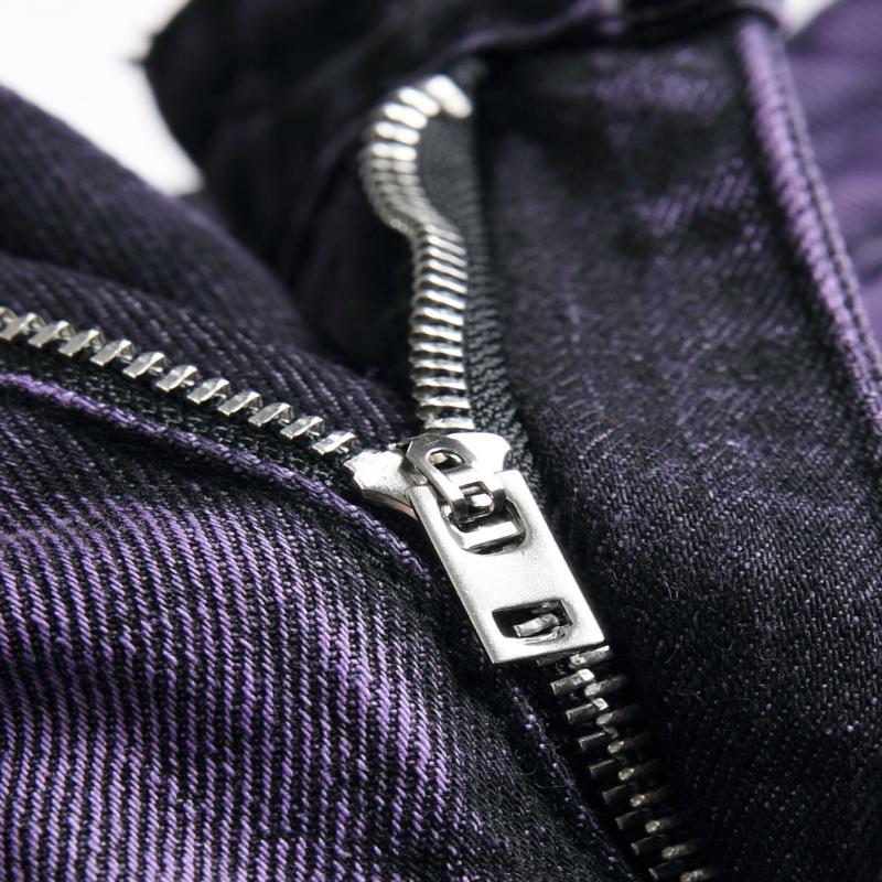 Purple And Black Urban Men's Denim Trousers