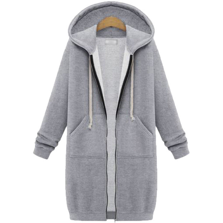 Cozy Hooded Fleece Jacket: Long-Sleeve Layering Essential in Vibrant Hues