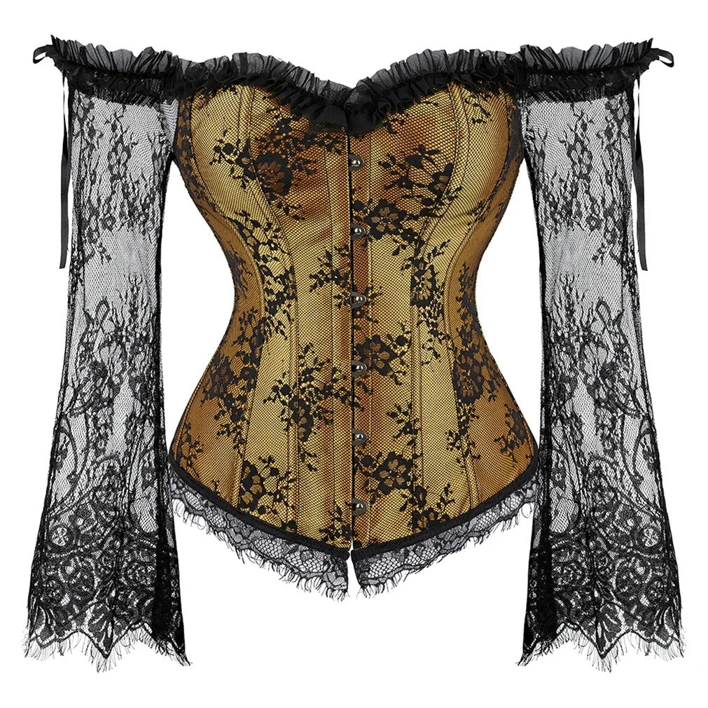 Indulge in the ultimate seduction with our Luxury Women's Chic Summer Sheer Sleeve Corset. Made from the finest materials, this corset features sheer sleeves and a figure-hugging design that will accentuate your curves and leave you feeling empowered and irresistible. 