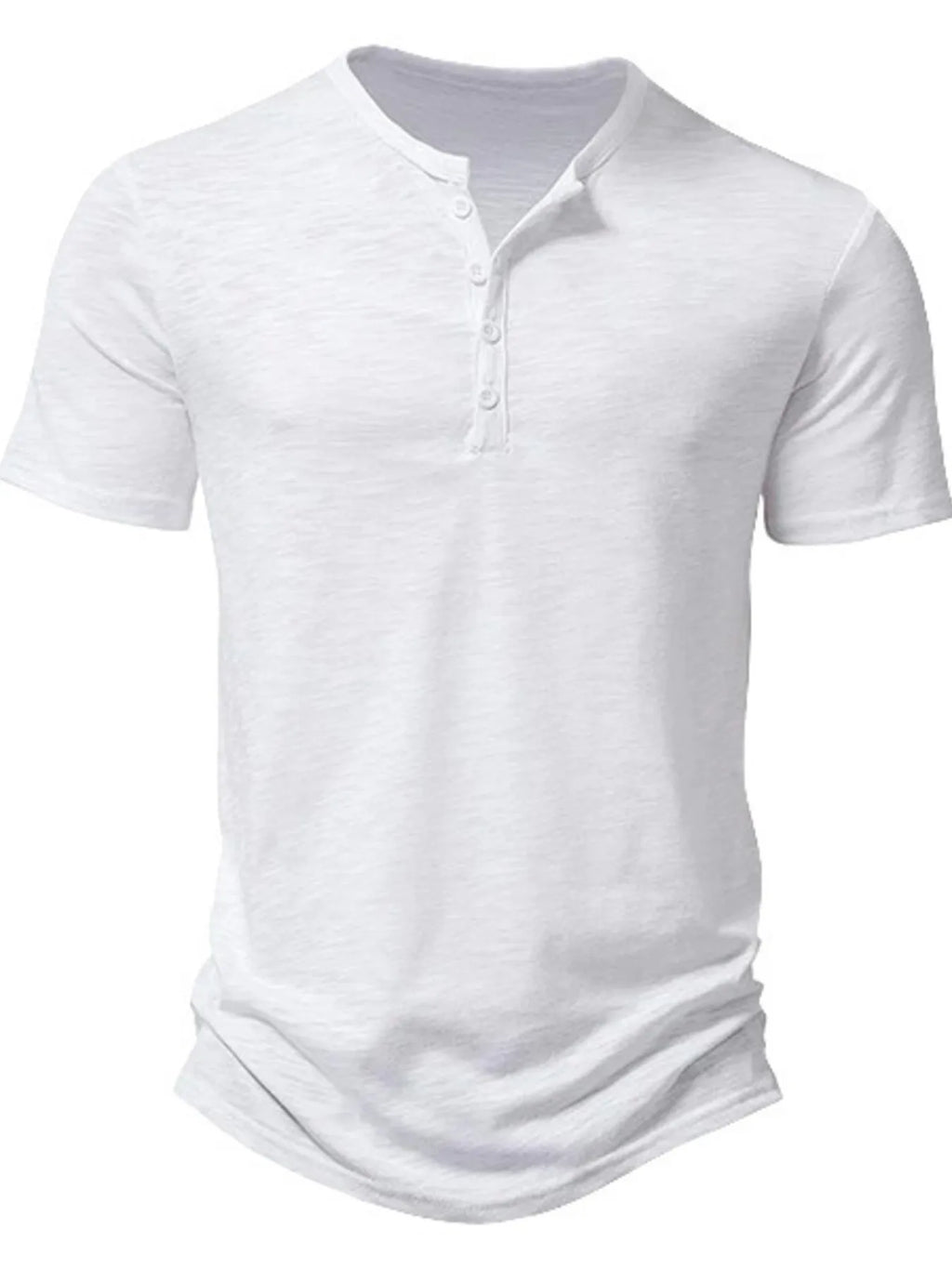 Men's white Button Detail Short Sleeve Active T-Shirt