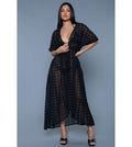 Be Wicked Alice Sheer Polka-Dot Maxi Cover-Up Dress Front