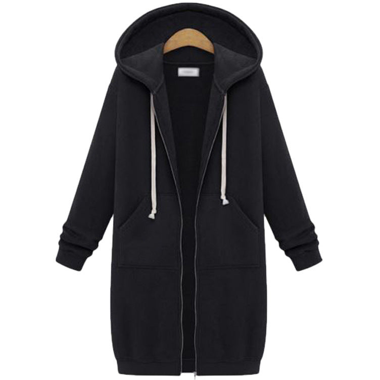 Cozy Hooded Fleece Jacket: Long-Sleeve Layering Essential in Vibrant Hues