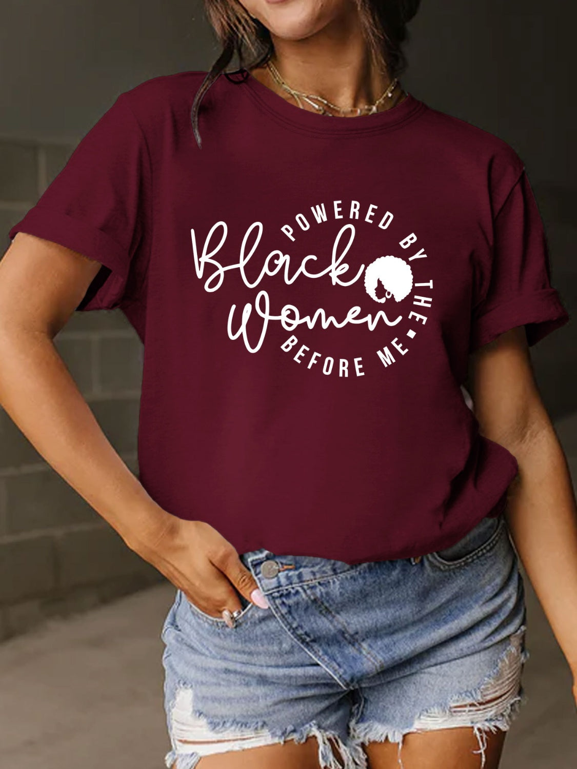 Wine Powered By The Black Women Before Me T-Shirt