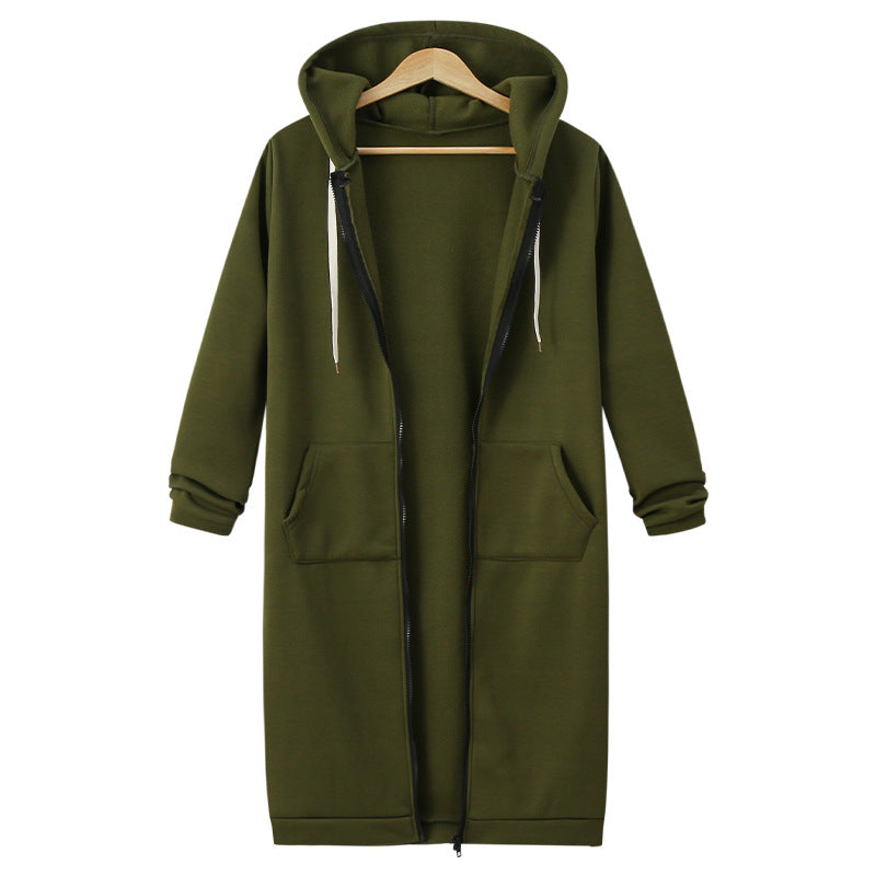 Cozy Hooded Fleece Jacket: Long-Sleeve Layering Essential in Vibrant Hues