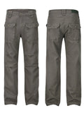 Men's Versatile Loose Fit Cargo Jeans front and back side by side view