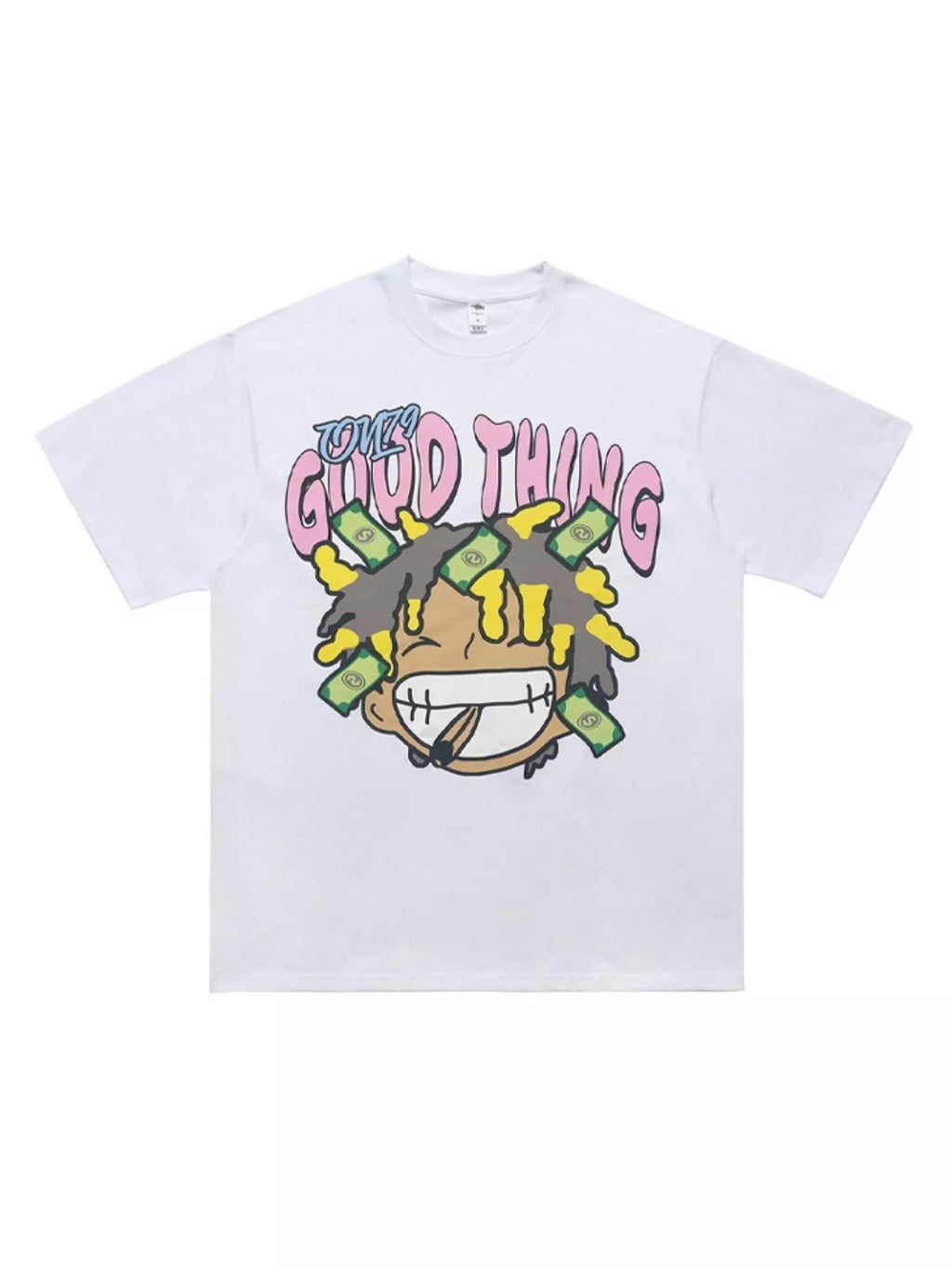  a white fierceguy "Good Thing" graphic t-shirt