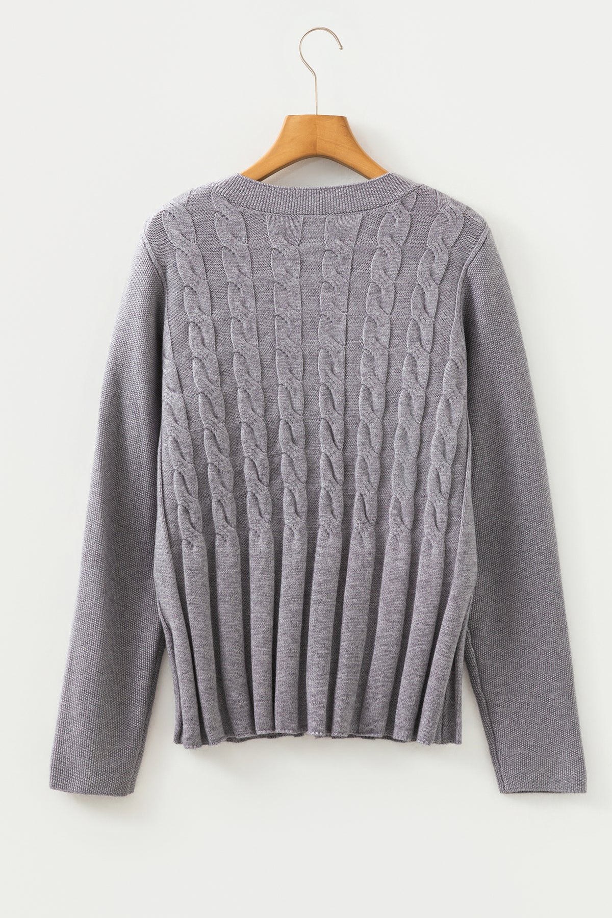 Women's High Cable Knit Cardigan – Cozy & Timeless Elegance