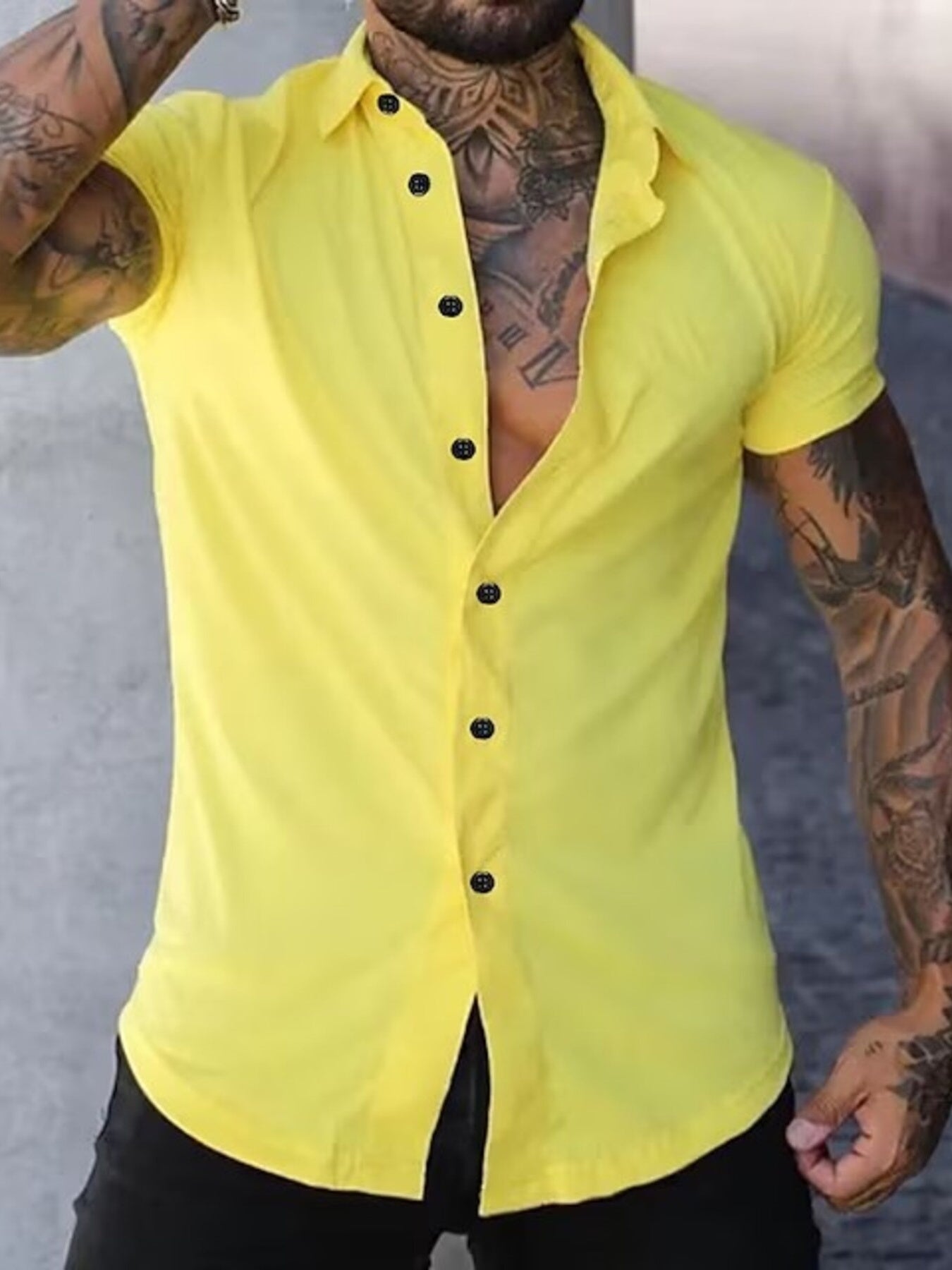 Men's Unleashed Slim Button-Down yellow Shirt