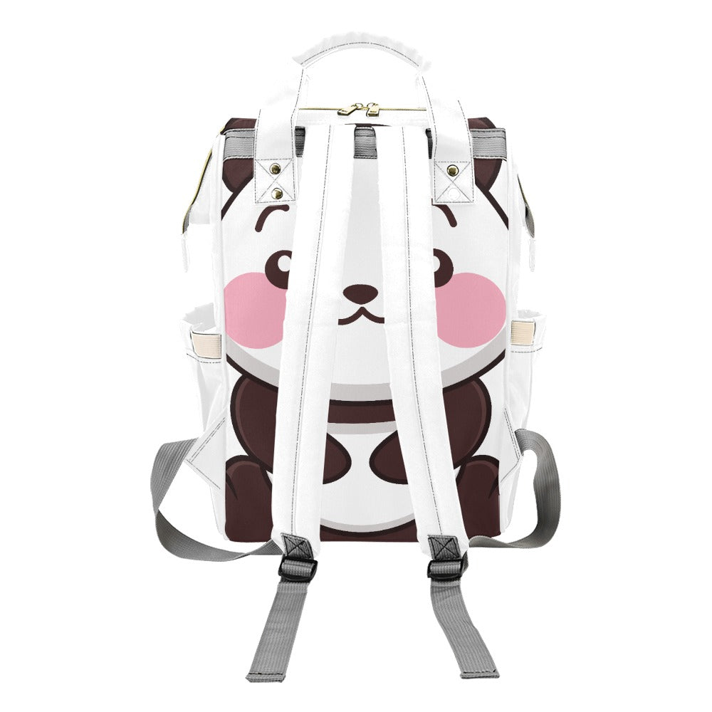 Buhmayzing Multi-Function Backpack back view with panda bear print