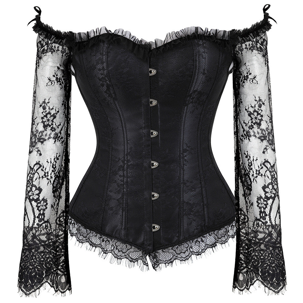 Indulge in the ultimate seduction with our Luxury Women's Chic Summer Sheer Sleeve Corset. Made from the finest materials, this corset features sheer sleeves and a figure-hugging design that will accentuate your curves and leave you feeling empowered and irresistible. 