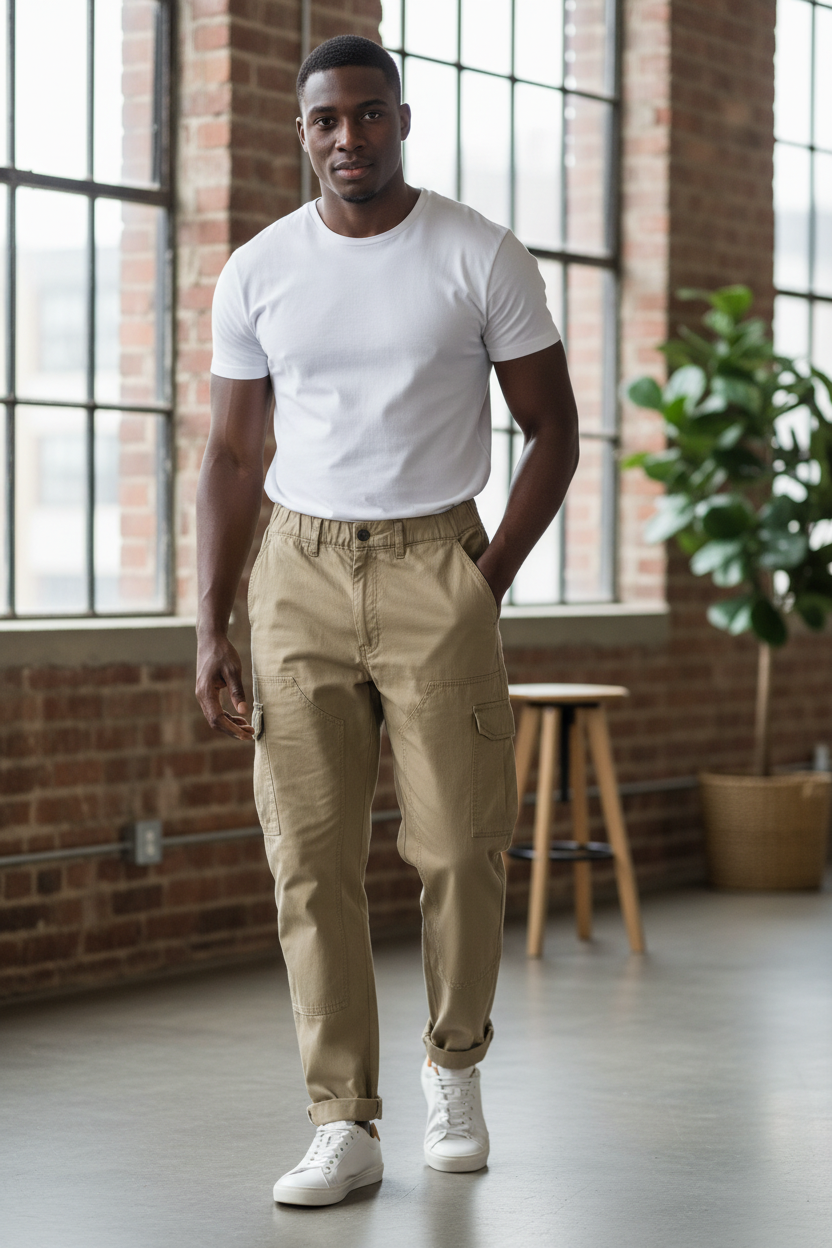 Men's Casual Chill Vibes Elastic Cargoes