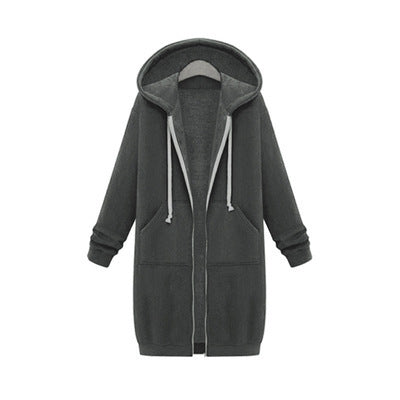 Cozy Hooded Fleece Jacket: Long-Sleeve Layering Essential in Vibrant Hues