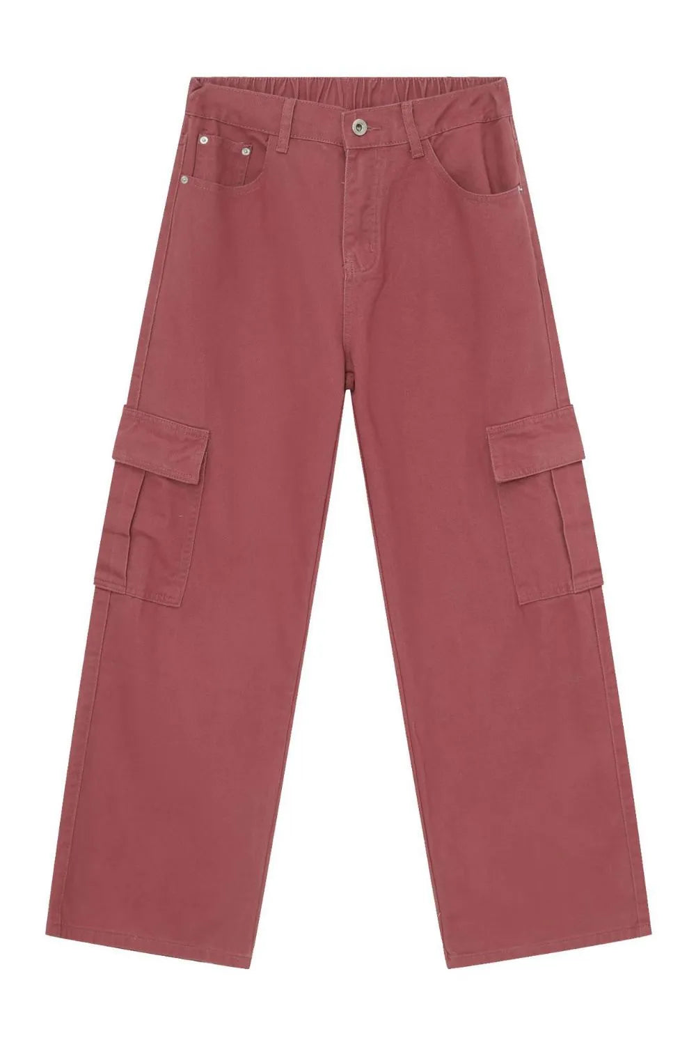 Dust pink men's mid rise cargo pants 