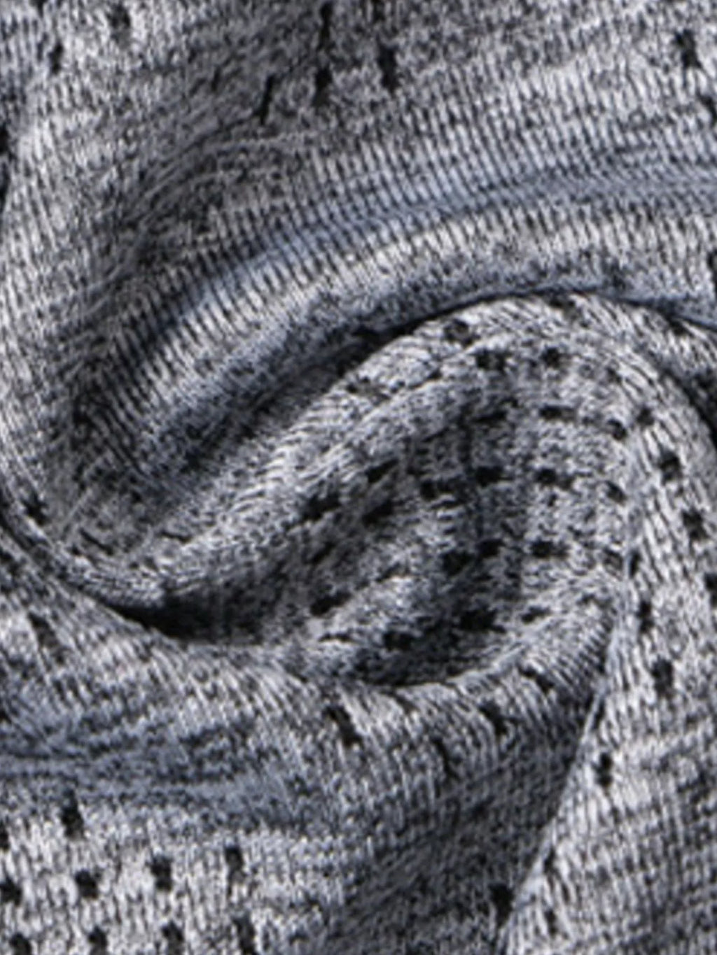 Men's semi-long sleeve Breathable Round Neck Active T-Shirt fabric close up